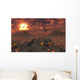 Pterosaurs above Volcanic Landscape Wall Decal