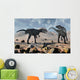 Pair Allosaurus Dinosaurs during Wall Decal
