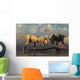 Pair T-rex Dinosaurs Horizontal Wall Decal