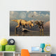 Pair T-rex Dinosaurs Wall Decal