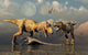 Pair T-rex Dinosaurs Wall Decal