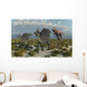 Carnivorous T-rex Chasing Pair Wall Decal