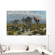 Carnivorous T-rex Chasing Pair Wall Decal