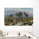 Carnivorous T-rex Chasing Pair Wall Decal