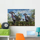 T-rex Chasing Pair Parasaurolophus Wall Decal