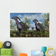 T-rex Chasing Pair Parasaurolophus Wall Decal