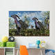 T-rex Chasing Pair Parasaurolophus Wall Decal