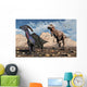Carnivorous T-rex Chasing Lone Wall Decal