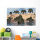 Herd Centrosaurus Dinosaurs Crossing Wall Decal