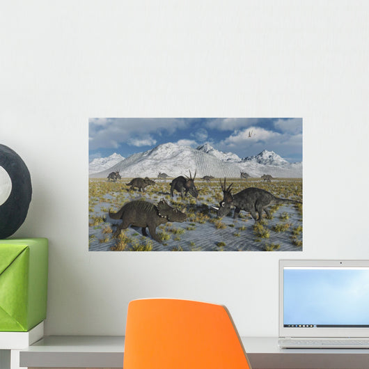 Mixed Herd Centrosaurus and Wall Decal