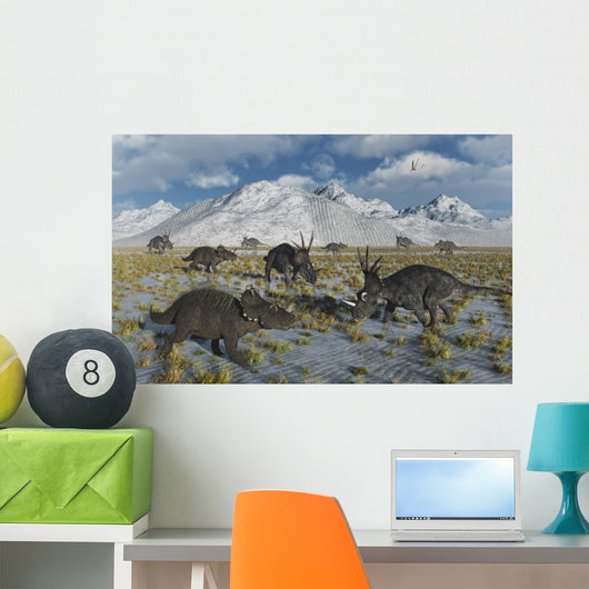 Mixed Herd Centrosaurus and Wall Decal