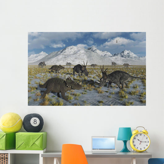Mixed Herd Centrosaurus and Wall Decal