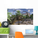 Omeisaurus Dinosaurs Being Stalked Wall Decal