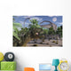 Omeisaurus Dinosaurs Being Stalked Wall Decal