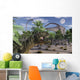 Omeisaurus Dinosaurs Being Stalked Wall Decal