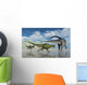 Omeisaurus Being Chased Pair Wall Decal
