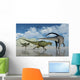 Omeisaurus Being Chased Pair Wall Decal