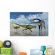 Omeisaurus Being Chased Pair Wall Decal