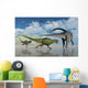 Omeisaurus Being Chased Pair Wall Decal