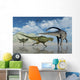Omeisaurus Being Chased Pair Wall Decal