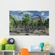 Small Herd Omeisaurus Dinosaurs Landscape Wall Decal