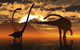 Small Herd Omeisaurus Dinosaurs Evening Wall Decal