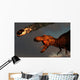 Vicious T-rex Dinosaurs Observing Wall Decal