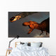 Vicious T-rex Dinosaurs Observing Wall Decal