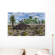 Velociraptors Attacking Armored Pinacosaurus Landscape Wall Decal