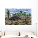 Velociraptors Attacking Armored Pinacosaurus Landscape Wall Decal