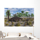 Velociraptors Attacking Armored Pinacosaurus Landscape Wall Decal