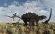 Velociraptors Attacking Armored Pinacosaurus Wall Decal