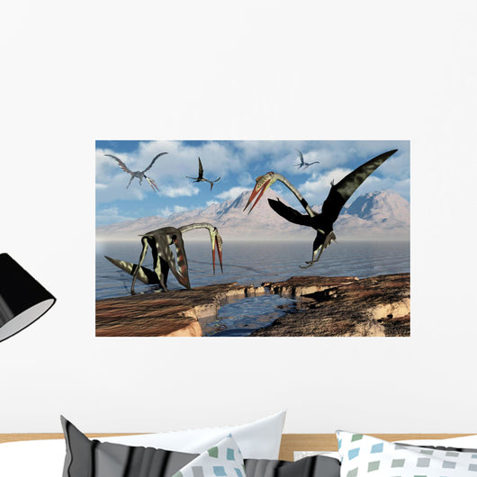 Flock Quetzalcoatlus during Earth's Wall Decal