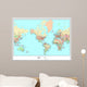 Political World Map Wall Mural