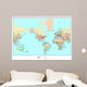 Political World Map Wall Mural
