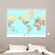 Political World Map Wall Mural