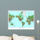 Topographical World Map Wall Mural