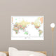 Political World Map Wall Mural