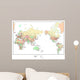 Political World Map Wall Mural