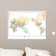Political World Map Wall Mural