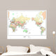 Political World Map Wall Mural
