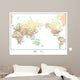 Political World Map Wall Mural