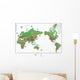 Topographical World Map Wall Mural
