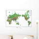 Topographical World Map Wall Mural