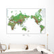 Topographical World Map Wall Mural