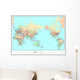 Political World Map Wall Mural