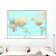 Political World Map Wall Mural