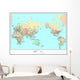 Political World Map Wall Mural