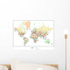 Political World Map Wall Mural