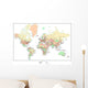 Political World Map Wall Mural
